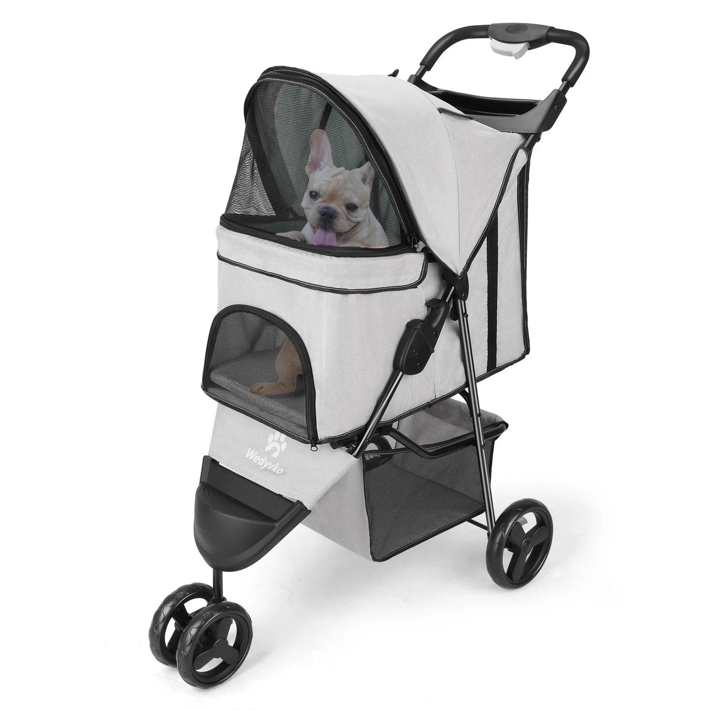 Faltbarer Hunde-Kinderwagen für Hunde – Universeller Outdoor-Wanderwagen für alle Jahreszeiten
