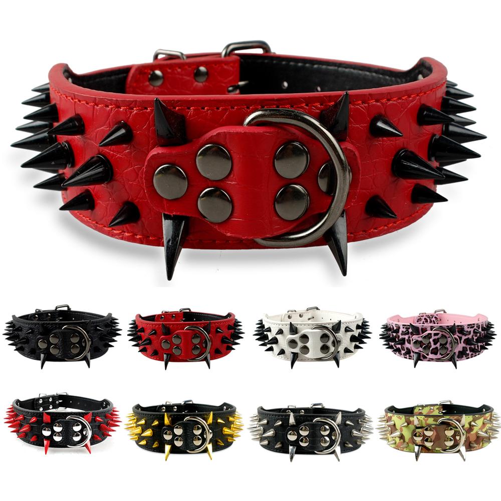 Stachel Hundehalsband aus Leder
