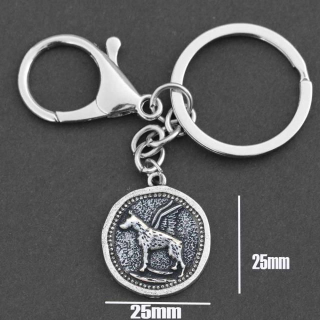 Dobermann Schlüsselanhänger, Armbandanhänger, Charm