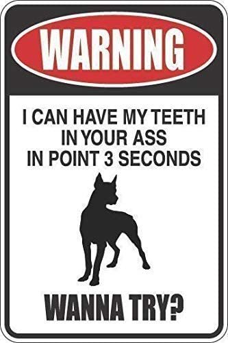 Doberman Pinschers Vintage Metallschilder "Beware", "Warning", "Danger"