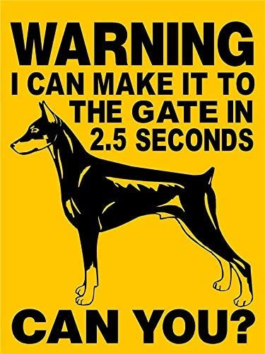 Doberman Pinschers Vintage Metallschilder "Beware", "Warning", "Danger"